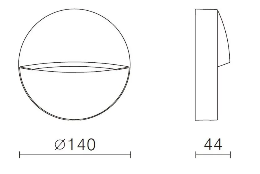 Online NorDesign Nerine 140 vegglampe utensdørs 3,2W coloure switch 3000/4000K IP65 - grå Antrasitt