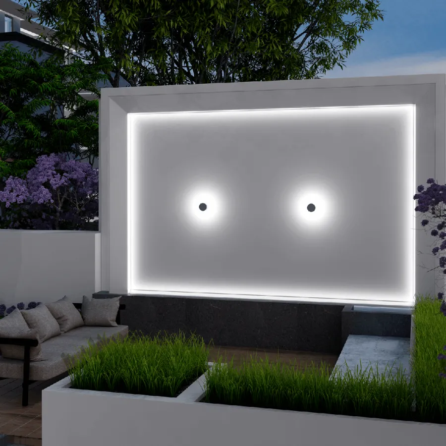 Outlet Lightup Netus vegglampe utendørs 8W IP65 - Mørk Grå