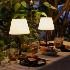 Halo Designs New Northern bordlampe oppladbar utendørs IP44 2W - Hvit/Antikk kobberfarget Messing