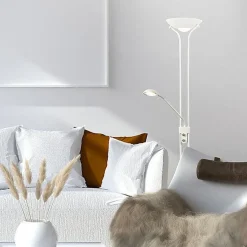 Aneta Lighting Nice gulvlampe uplight med leselysarm