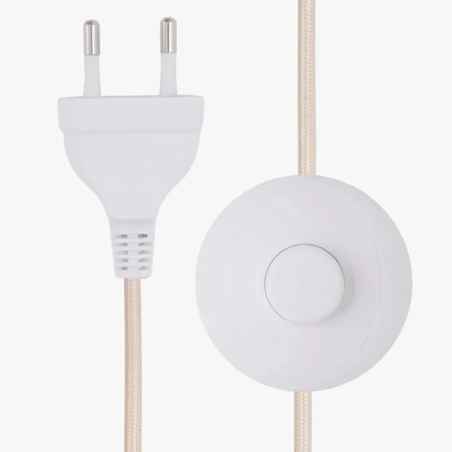 Best Globen Lighting Noah gulvlampe Hvit bouclé