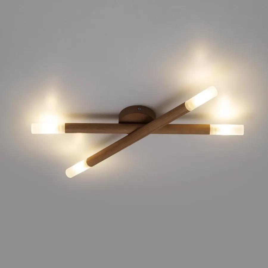 Sale TK Lighting Noble tak/vegglampe 4-lys Natur