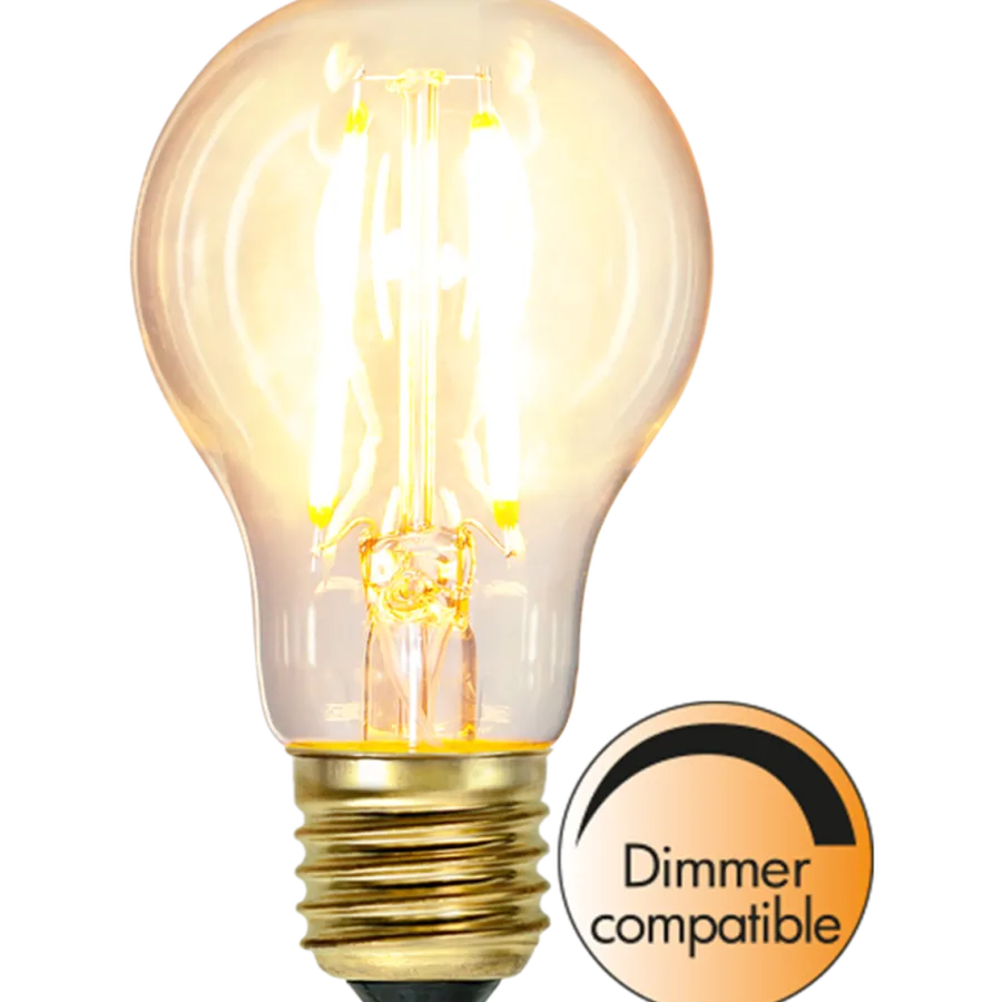 Clearance Star Trading Normal E27 Filament LED 7W 2100K 60 mm dimbar - Klar