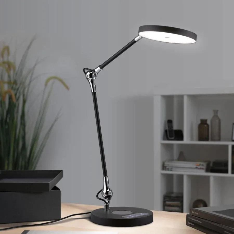 Outlet Paulmann Numis skrivebordslampe 11W 2700-6500 Kelvin 3-step dim - Trådløs lader for mobil