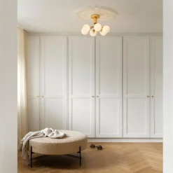 Online Nuura Apiales 6 taklampe børstet / opal glass Messing