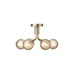 Discount Nuura Apiales 6 taklampe børstet / optic gold glass Messing