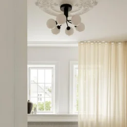 Outlet Nuura Apiales 6 taklampe satengsort / glass Opal