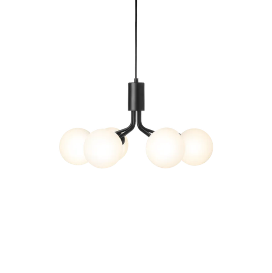 New Nuura Apiales 6 taklampe satin Svart / Opal