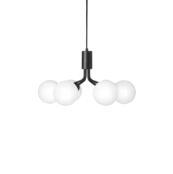 New Nuura Apiales 6 taklampe satin Svart / Opal