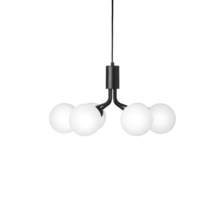 New Nuura Apiales 6 taklampe satin Svart / Opal