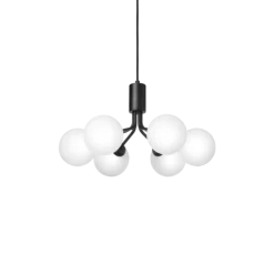 New Nuura Apiales 6 taklampe satin Svart / Opal