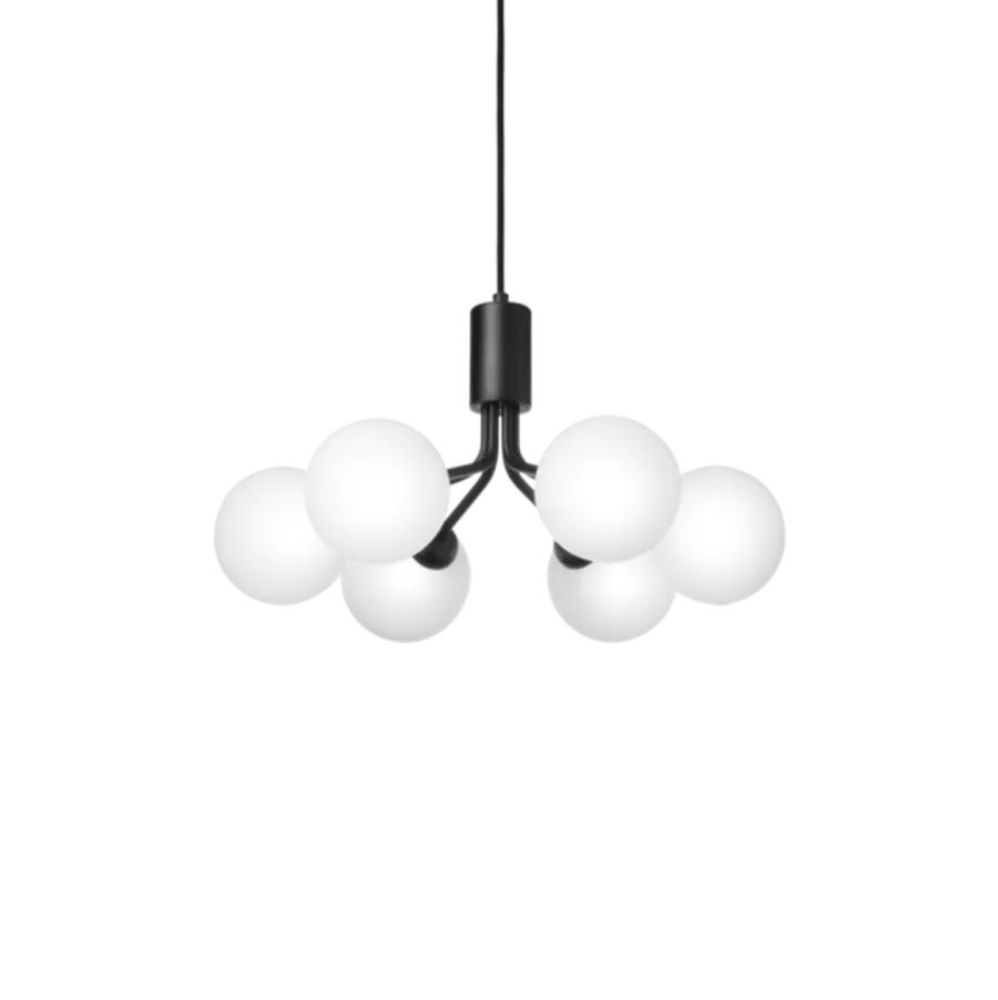New Nuura Apiales 6 taklampe satin Svart / Opal