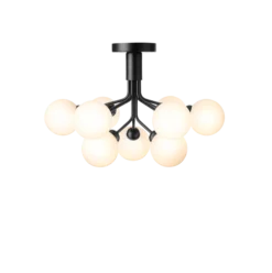 Sale Nuura Apiales 9 taklampe satin svart/opal Svart / Opal