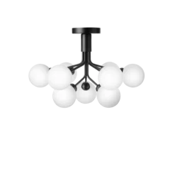 Sale Nuura Apiales 9 taklampe satin svart/opal Svart / Opal