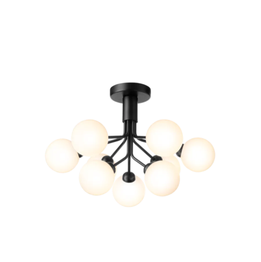 Sale Nuura Apiales 9 taklampe satin svart/opal Svart / Opal