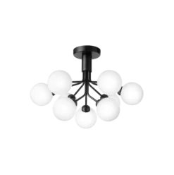 Sale Nuura Apiales 9 taklampe satin svart/opal Svart / Opal