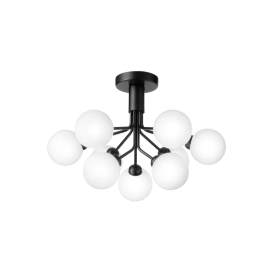 Sale Nuura Apiales 9 taklampe satin svart/opal Svart / Opal