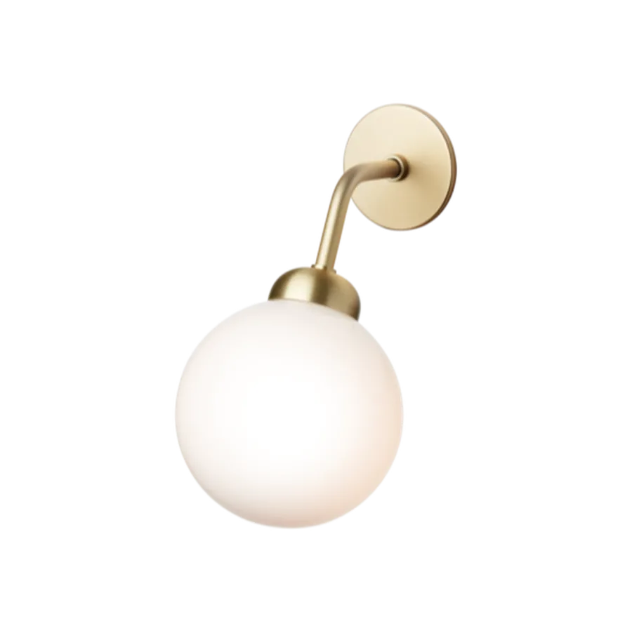 New Nuura Apiales vegglampe - direkte montering - messing/Opal Messing / Opal