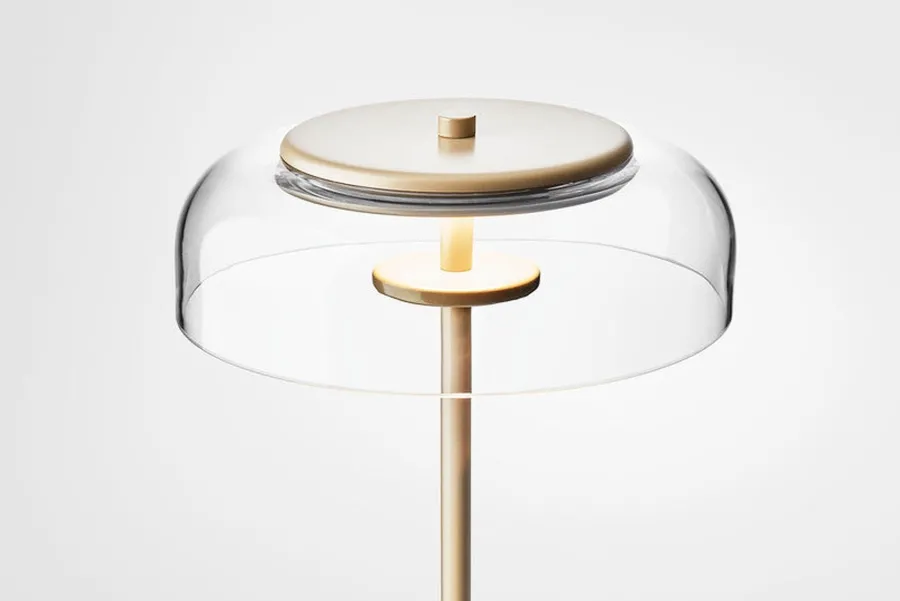 Clearance Nuura Blossi bordlampe Messing / Klar