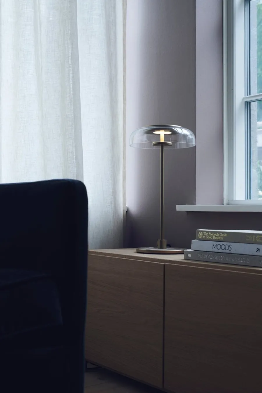 Clearance Nuura Blossi bordlampe Messing / Klar