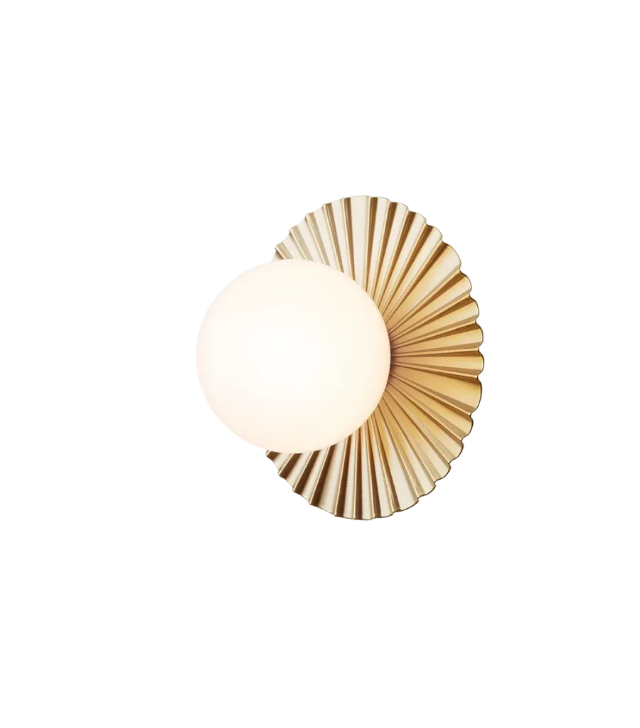 Best Nuura Liila Muuse vegglampe/taklampe - small - nordic gold / opal Messing / Opal