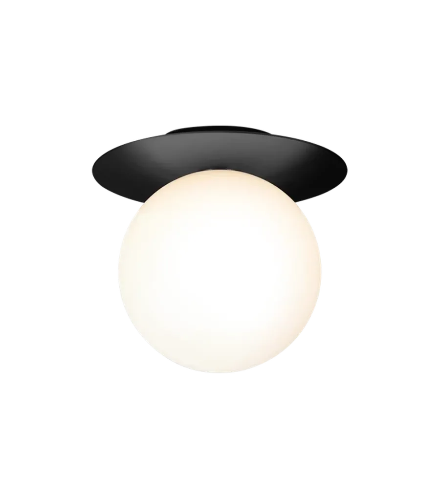 Nuura Liila 1 vegglampe/taklampe - large - Svart / Opal