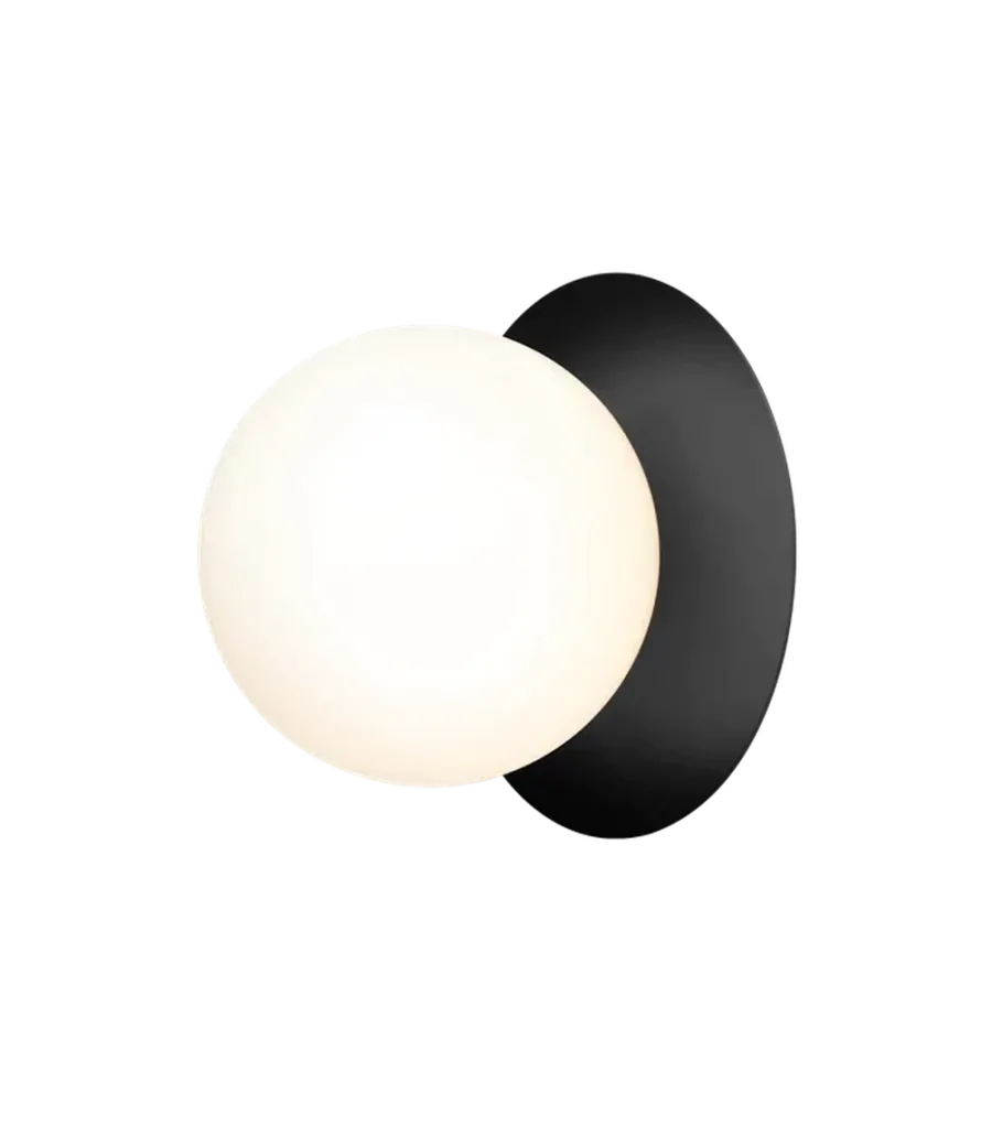 Nuura Liila 1 vegglampe/taklampe - large - Svart / Opal