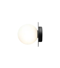 Sale Nuura Liila 1 vegglampe/taklampe - medium - glass Svart / Opal