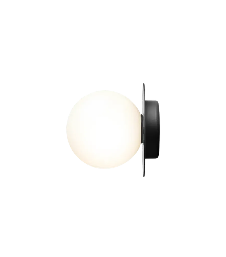 Sale Nuura Liila 1 vegglampe/taklampe - medium - glass Svart / Opal