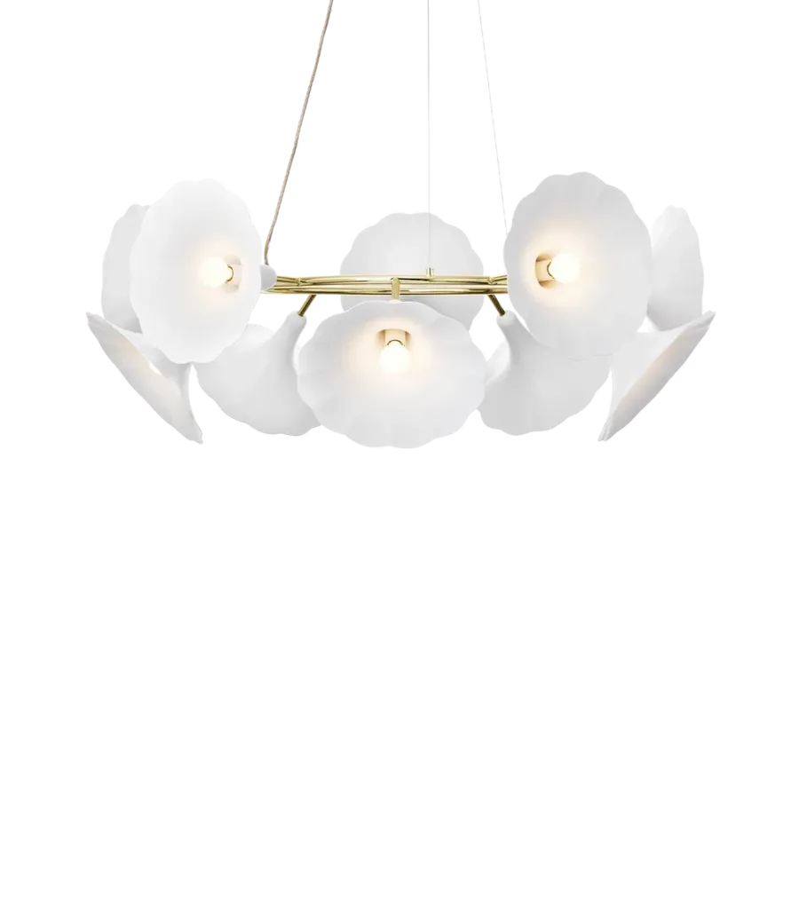 New Nuura Petalii 10 taklampe Hvit/messing Hvit / Messing
