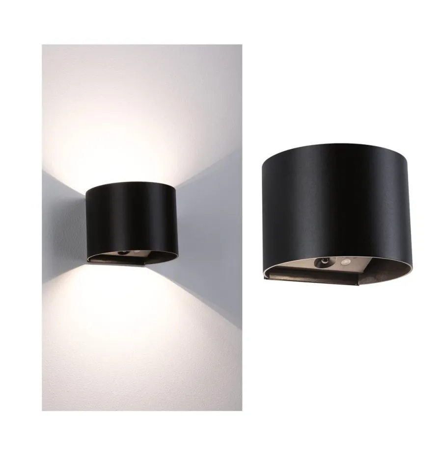 Hot Paulmann Nyara rund oppladbar vegglampe opp/ned lys med sensor