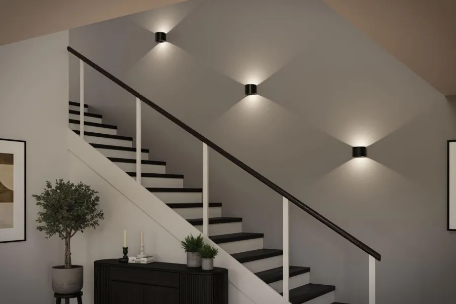 Hot Paulmann Nyara rund oppladbar vegglampe opp/ned lys med sensor
