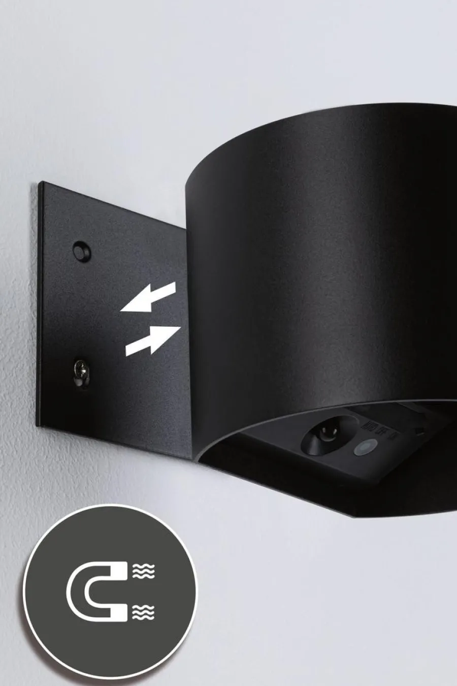 Hot Paulmann Nyara rund oppladbar vegglampe opp/ned lys med sensor