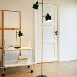 Best Dyberg Larsen Ocean gulvlampe 2-lys 160 cm Rød / Messing