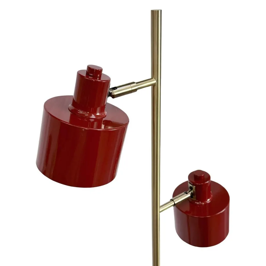 Best Dyberg Larsen Ocean gulvlampe 2-lys 160 cm Rød / Messing