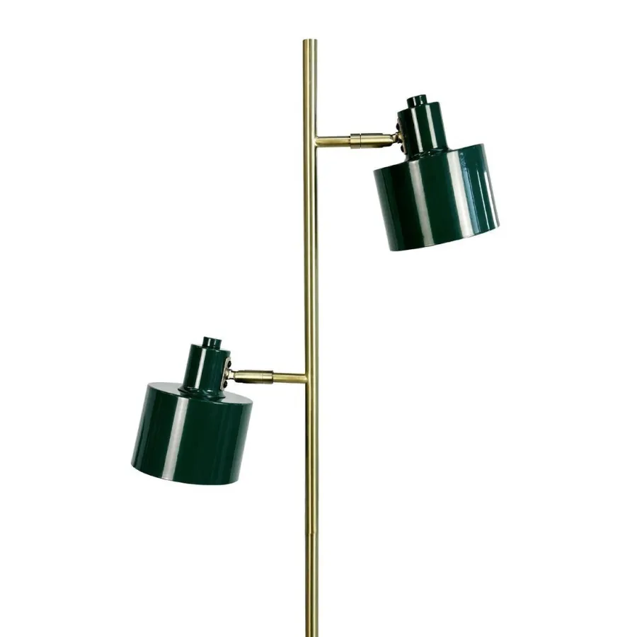 Best Dyberg Larsen Ocean gulvlampe 2-lys 160 cm Rød / Messing