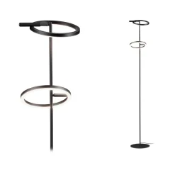 Best Paulmann Odila gulvlampe 2 x 10,4W - Dimbar Svart / Krom