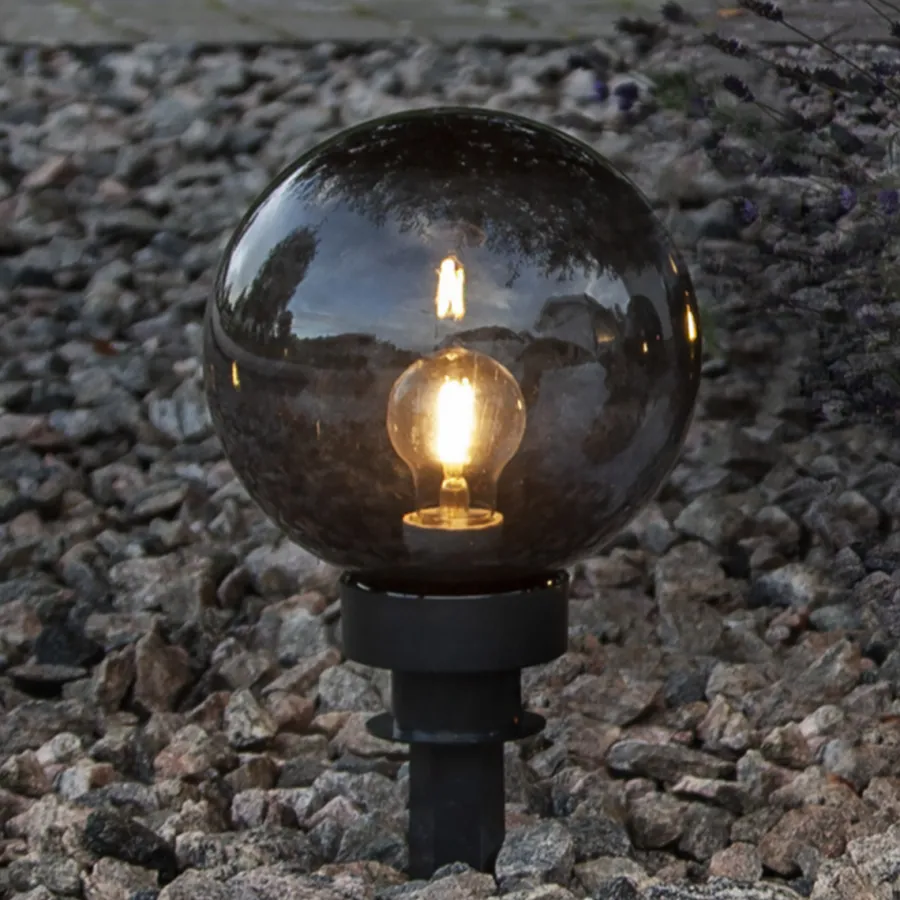 Star Trading Orby dekorativ hagelampe 20 cm - Svart/Røykfarget Svart / Røyk