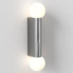Discount Astro Lighting Ortona Twin vegglampe IP44 Krom / Opal