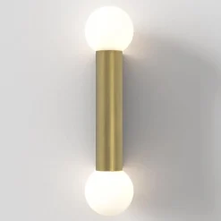 Discount Astro Lighting Ortona Twin vegglampe IP44 Krom / Opal