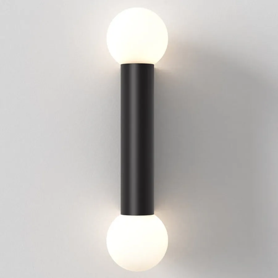 Discount Astro Lighting Ortona Twin vegglampe IP44 Krom / Opal