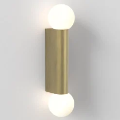 Discount Astro Lighting Ortona Twin vegglampe IP44 Krom / Opal