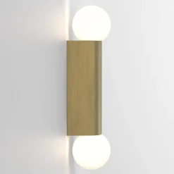 Discount Astro Lighting Ortona Twin vegglampe IP44 Krom / Opal