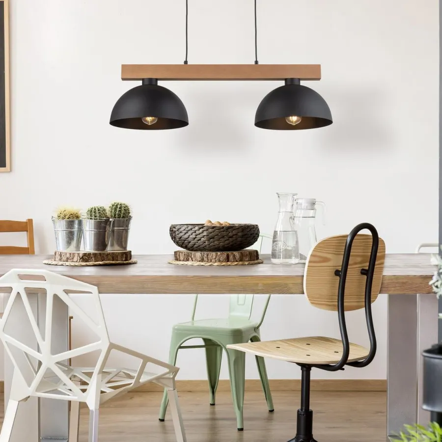 Hot TK Lighting Oslo takpendel 2-lys Svart