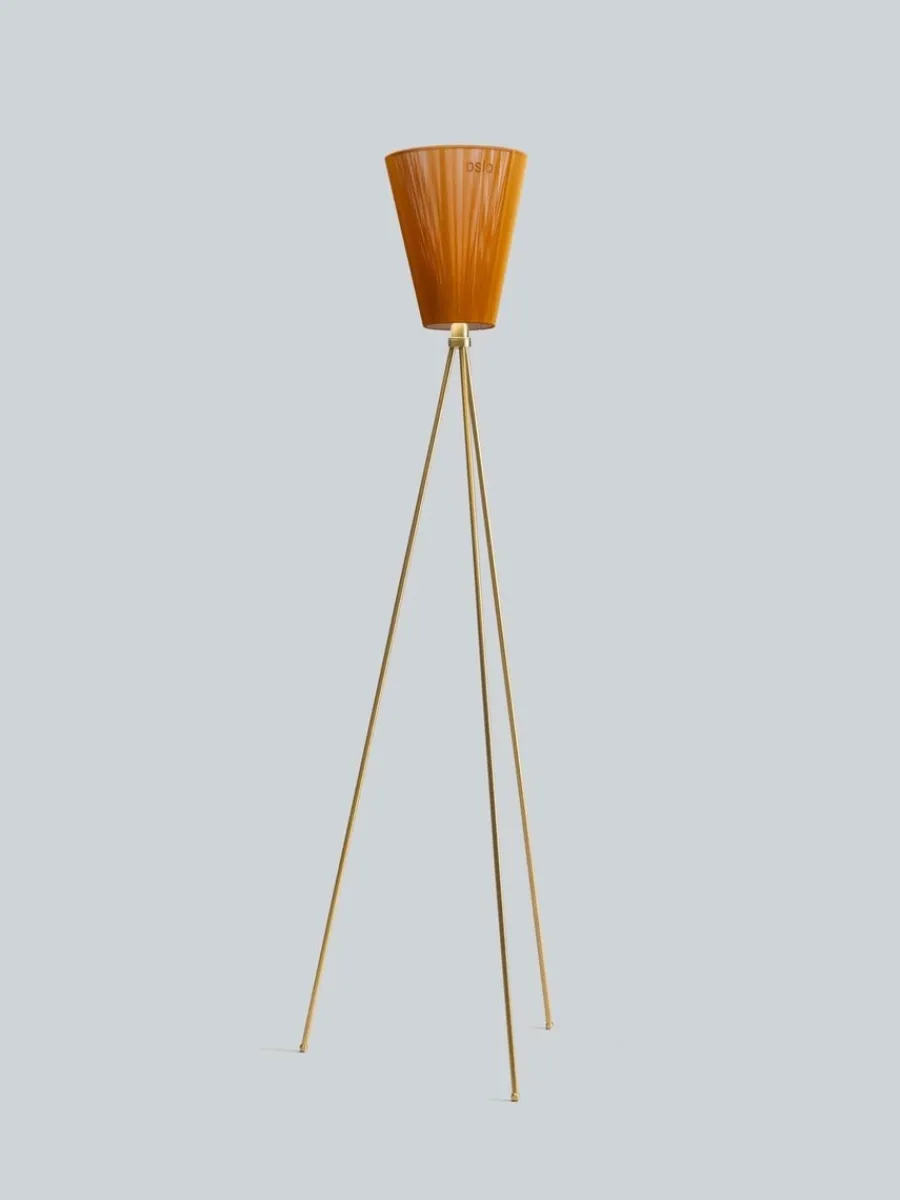 Clearance Northern Oslo Wood gulvlampe gull med skjerm