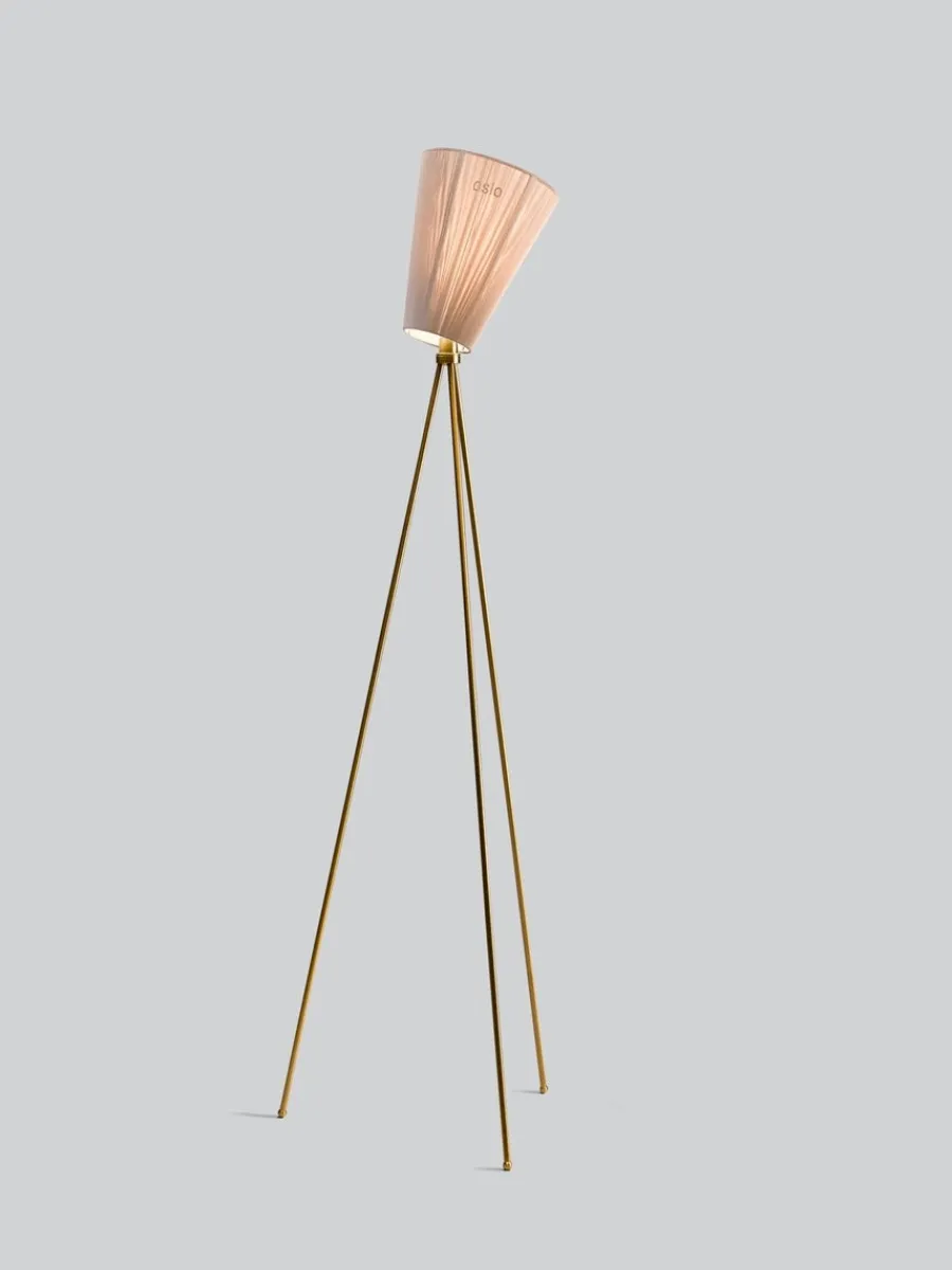 Clearance Northern Oslo Wood gulvlampe gull med skjerm