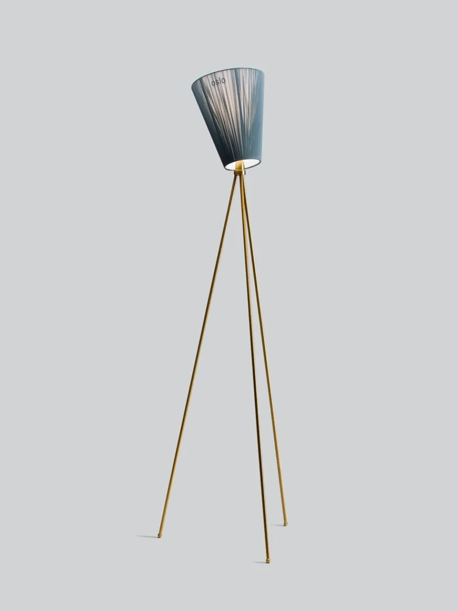 Clearance Northern Oslo Wood gulvlampe gull med skjerm