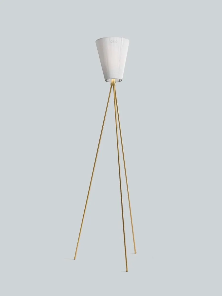Clearance Northern Oslo Wood gulvlampe gull med skjerm