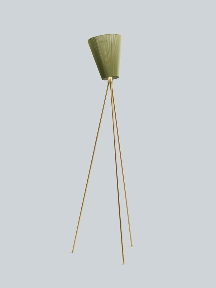 Clearance Northern Oslo Wood gulvlampe gull med skjerm