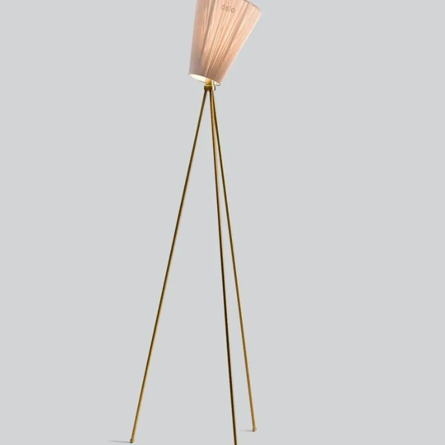 Clearance Northern Oslo Wood gulvlampe gull med skjerm